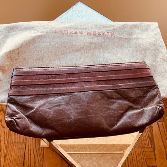 Lauren Merkin Lambskin Leather clutch - Picture 4 of 5